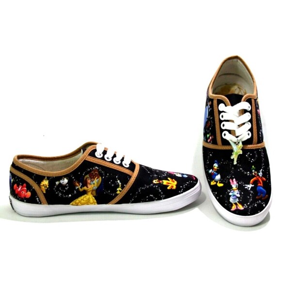 Disney Magic Women Canvas Shoes Sneakers Bradford Exchange Character Art Size 7 - Picture 16 of 16